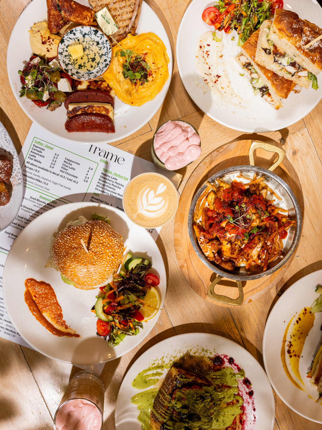 An all-day brunch spread at Frame Finsbury Park